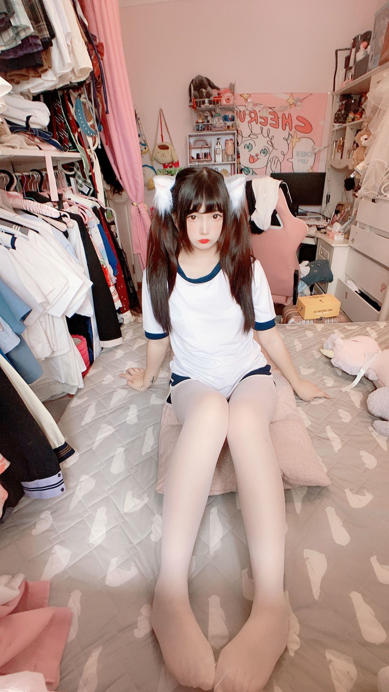 [COS福利]二次元美女古川kagura白丝体操运动服插图9